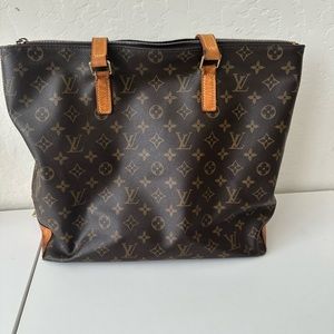 AUTHENTIC LOUIS VUITTON monogram  Cabas Mezzo Tote bag M51151